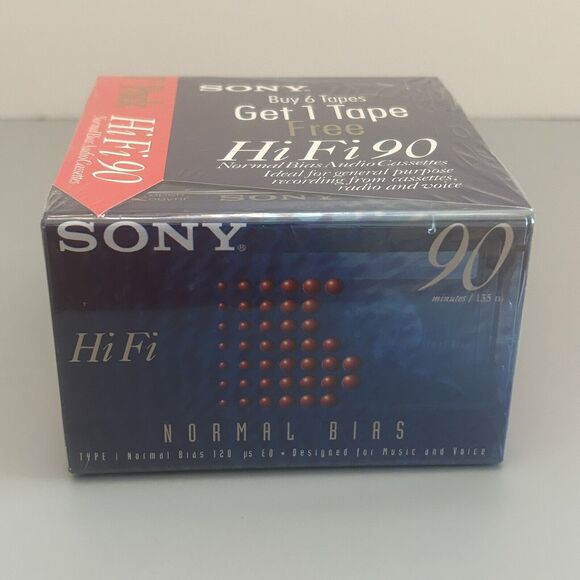 Sony Audio Cassettes HF High Fidelity 90 Minute Blank Recording Pack Of 7 - Picture 6 of 6